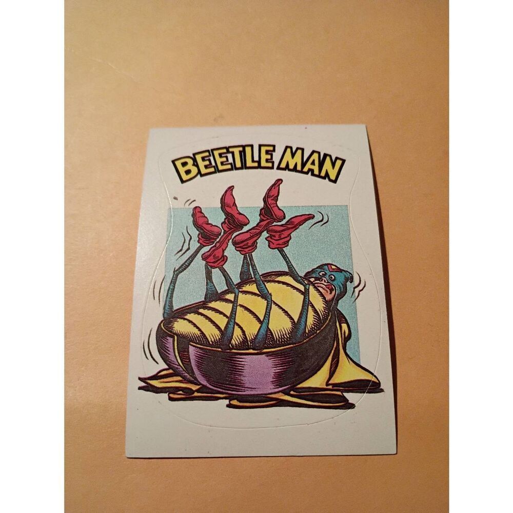 1983 General Mills Zero Hero Trading Card Sticker Vintage #58 Beetle Man